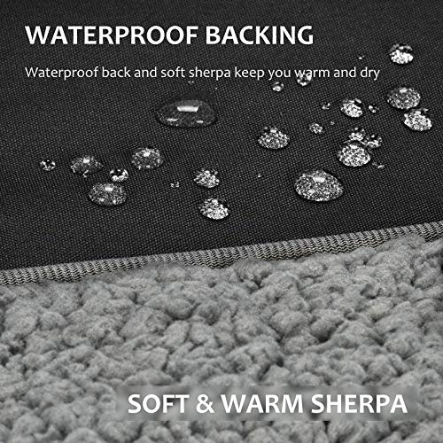 Tirrinia QSWEET Outdoors Waterproof Camping Blanket,Sherpa Fleece Warm Windproof Soccer Stadium Blanket thumb #1