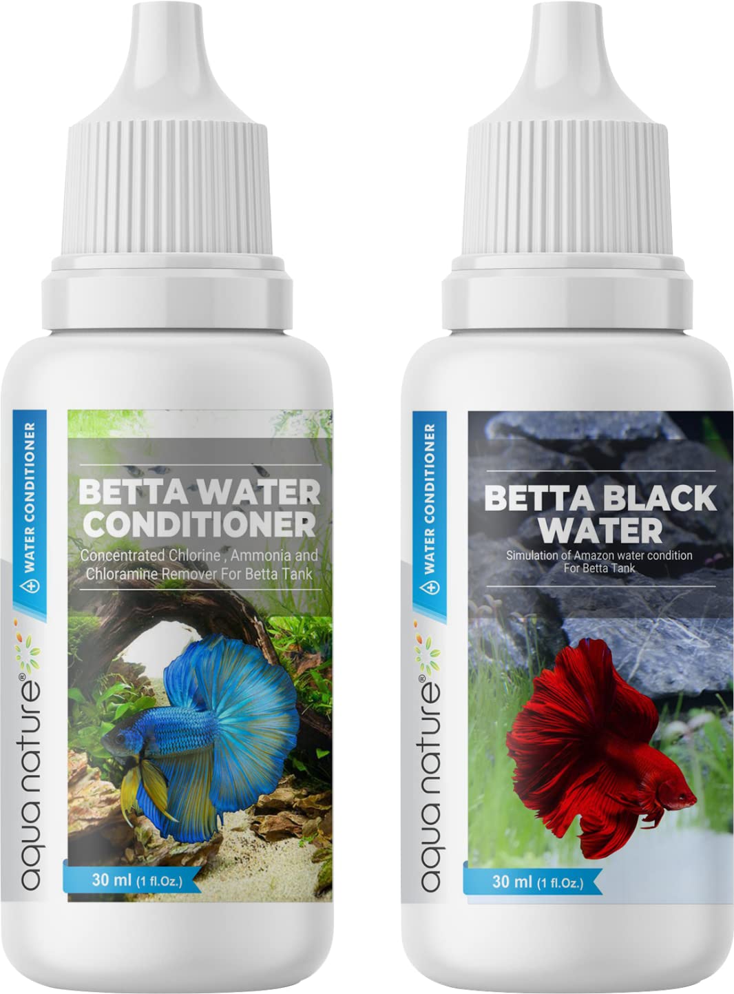 AquaNature Special Combo Betta Water Conditioner & Betta Black Water Concentrated Chlorine,Ammonia and Chloramine Remover & Simulation of Amazon Water Conditioner for Betta Tank 30ml Each (B0B4B3L49S) Amazon Price History, Amazon Price Tracker