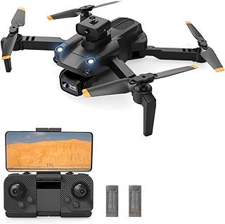 Namolit Drone de controle remoto com câmera Daul 4K 5 lados para evitar obstáculos 5GWIFI FPV Quadcopter dobrável com bolsa de armazenamento 2 baterias -2