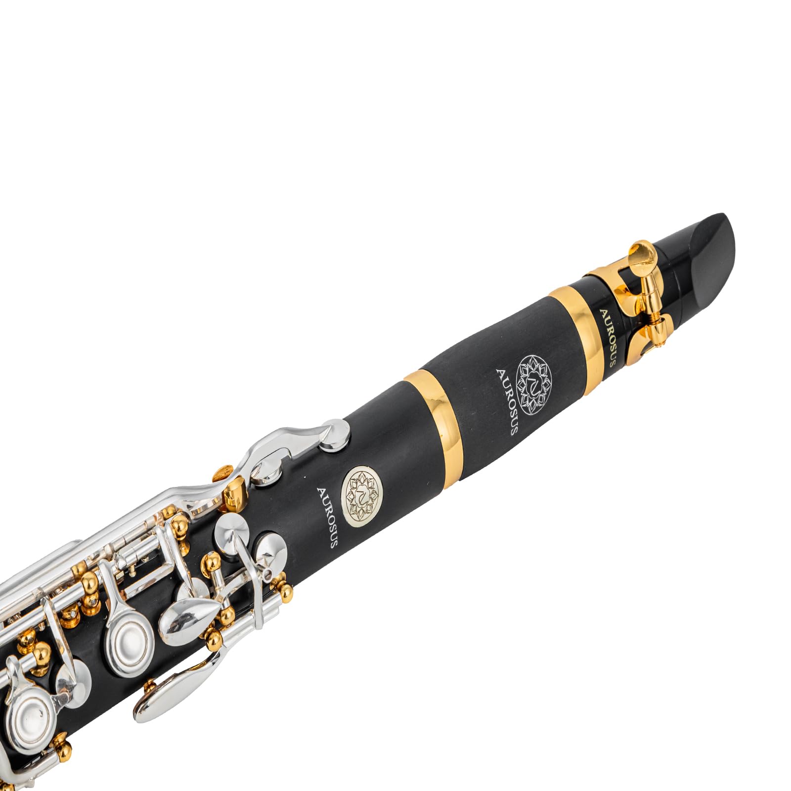 Clarinete soprano CG-S7 Bb con mecanismo de meseta y agujeros cubiertos, 17 llaves de níquel plateado, cuerpo ABS, postes dorados, ideal para saxofonistas, manos pequeñas y discapacitados