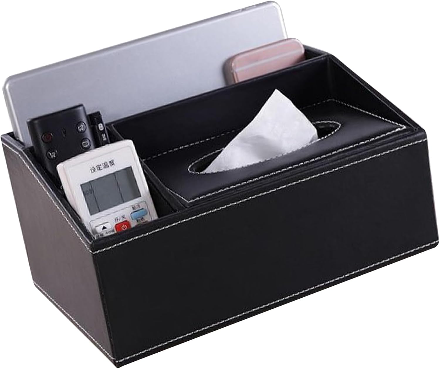 Multifunction Tissue Box Cover, PU Leather Napkin Holder