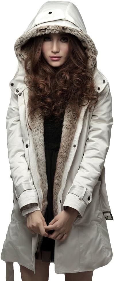 Imixcity Women's Girl Sale Long Jacket Thicken Coat (2XL, Beige)