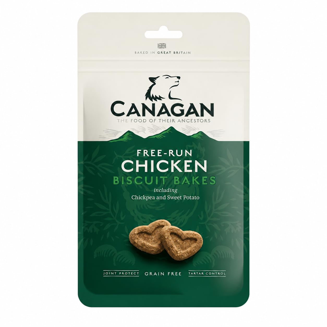 Canagan Free-Run Chicken Biscuit Bakes Dog Treats for Puppies & Adult Dogs (4 x 150g)