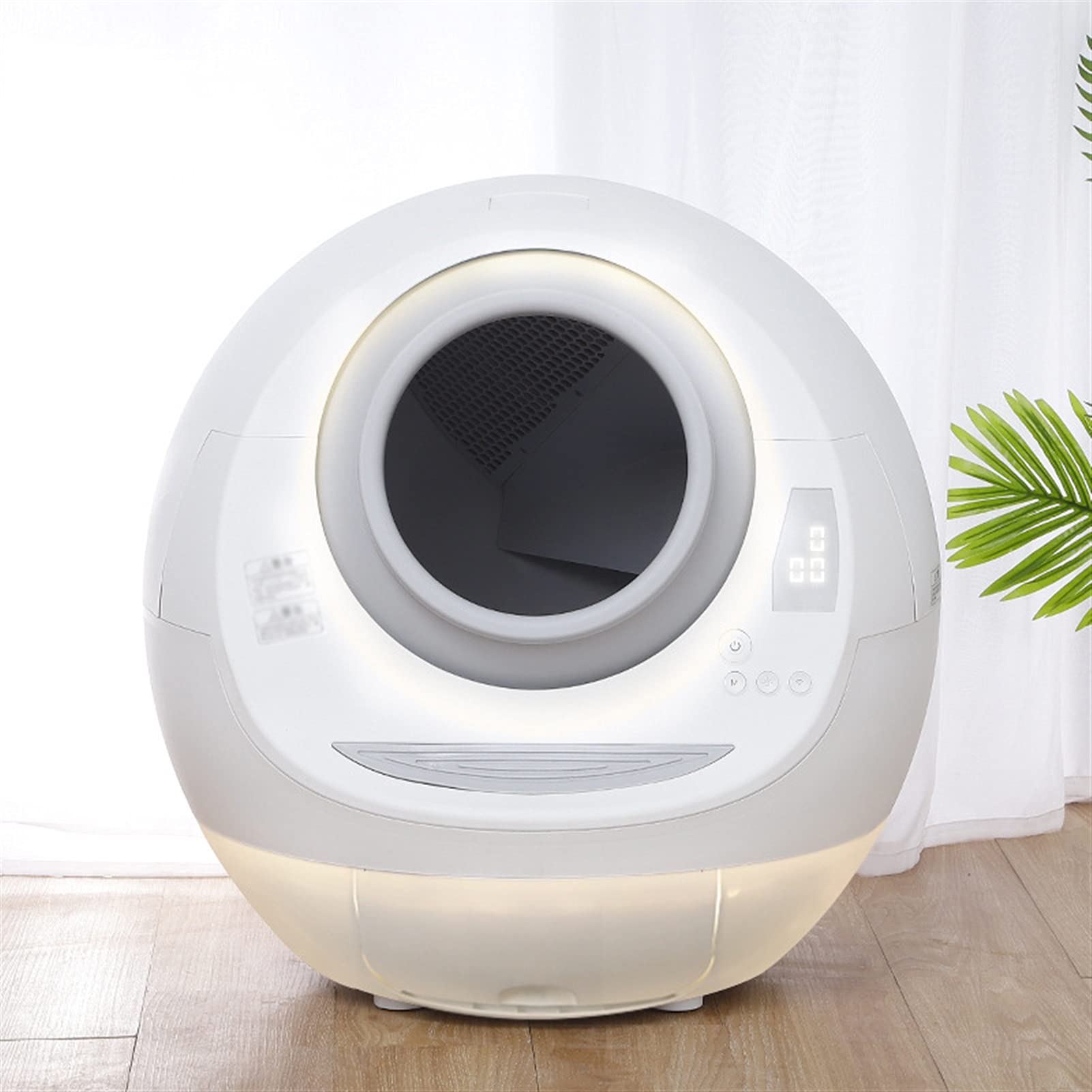 Lettiera per Gatti Smart Cat Letter Box Allegato auto-pulizia Cat Lettiera Cat Box Smart □ Sandbox 2 Modalità di funzionamento, zoom Anti-splash per animali domestici per 20kg Cat, 6L Toilette Gatto