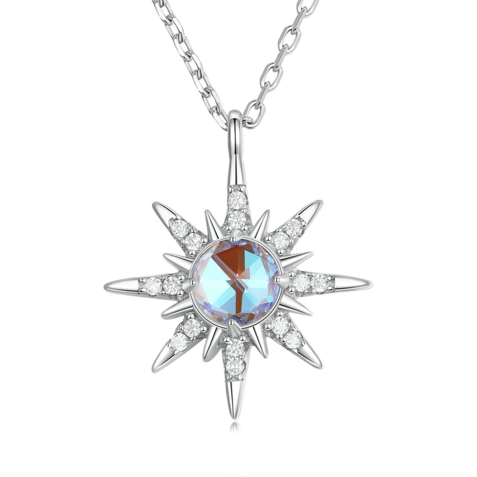 Collier en argent sterling 925 clair scintillant pour mariage chic - 5