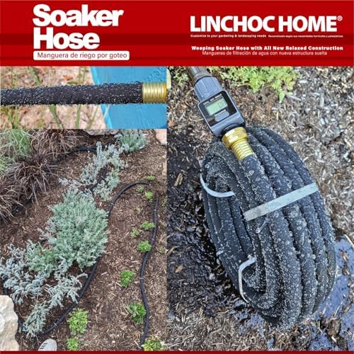 50FT 5/8" Heavy-Duty Soaker Hose for Foundation Watering & Gardens,Leak-Free Brass Connectors, Saves 70% Water, All-Weather Recycled Rubber Design ‌ - Thumbnail 3