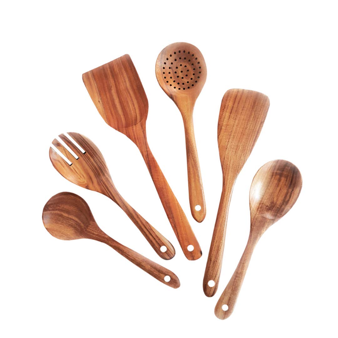 Wooden Cooking Utensils - 6 PC SET