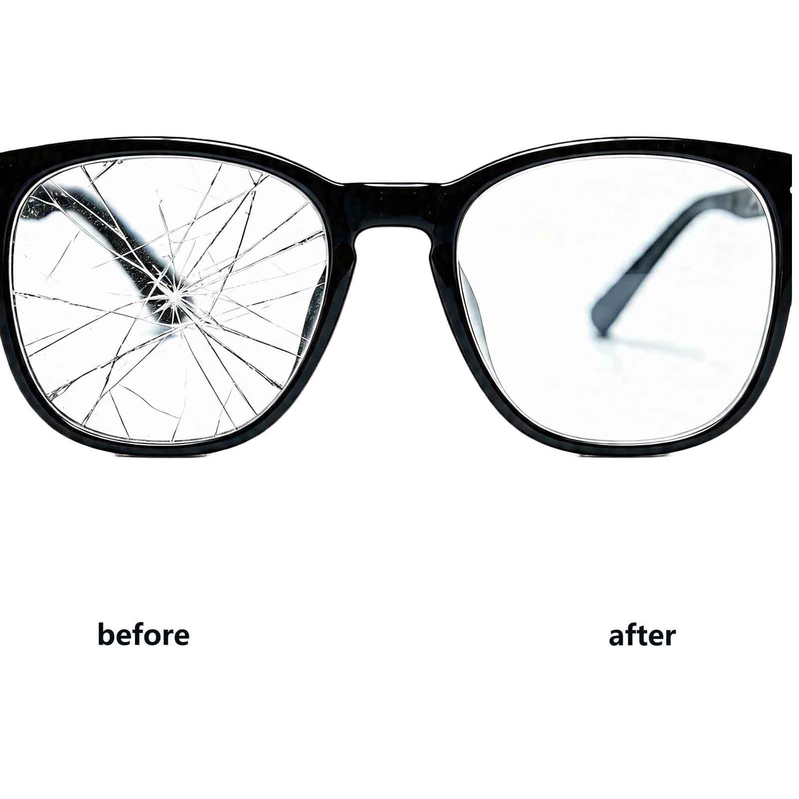 Kit de eliminación de arañazos de gafas, 100 ml, limpiador de lentes transparente, limpiador de lentes menores, limpiador de lentes portátil multiusos sin (5 unidades)