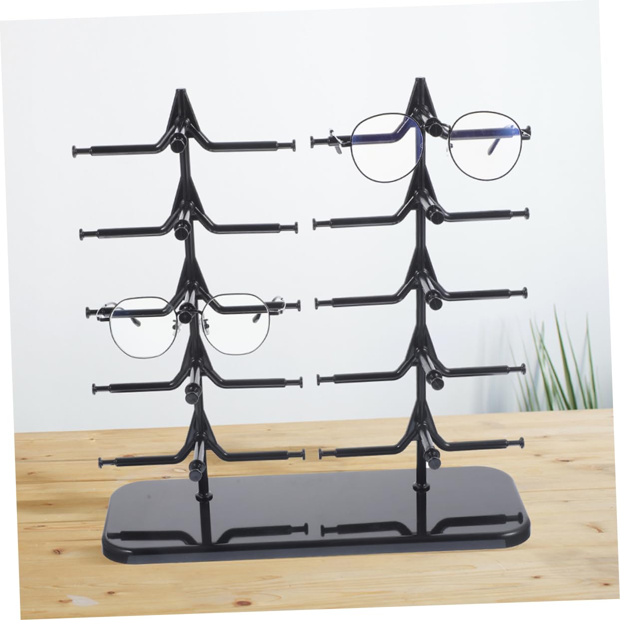 2 Stück Teiliges Brillenständer mit Abnehmbarem Mehrschichtigem Design Großer Kapazität Stabiler Standfuß für Sonnenbrillen Lesebrillen und Skibrillen zur Brillenaufbewahrung