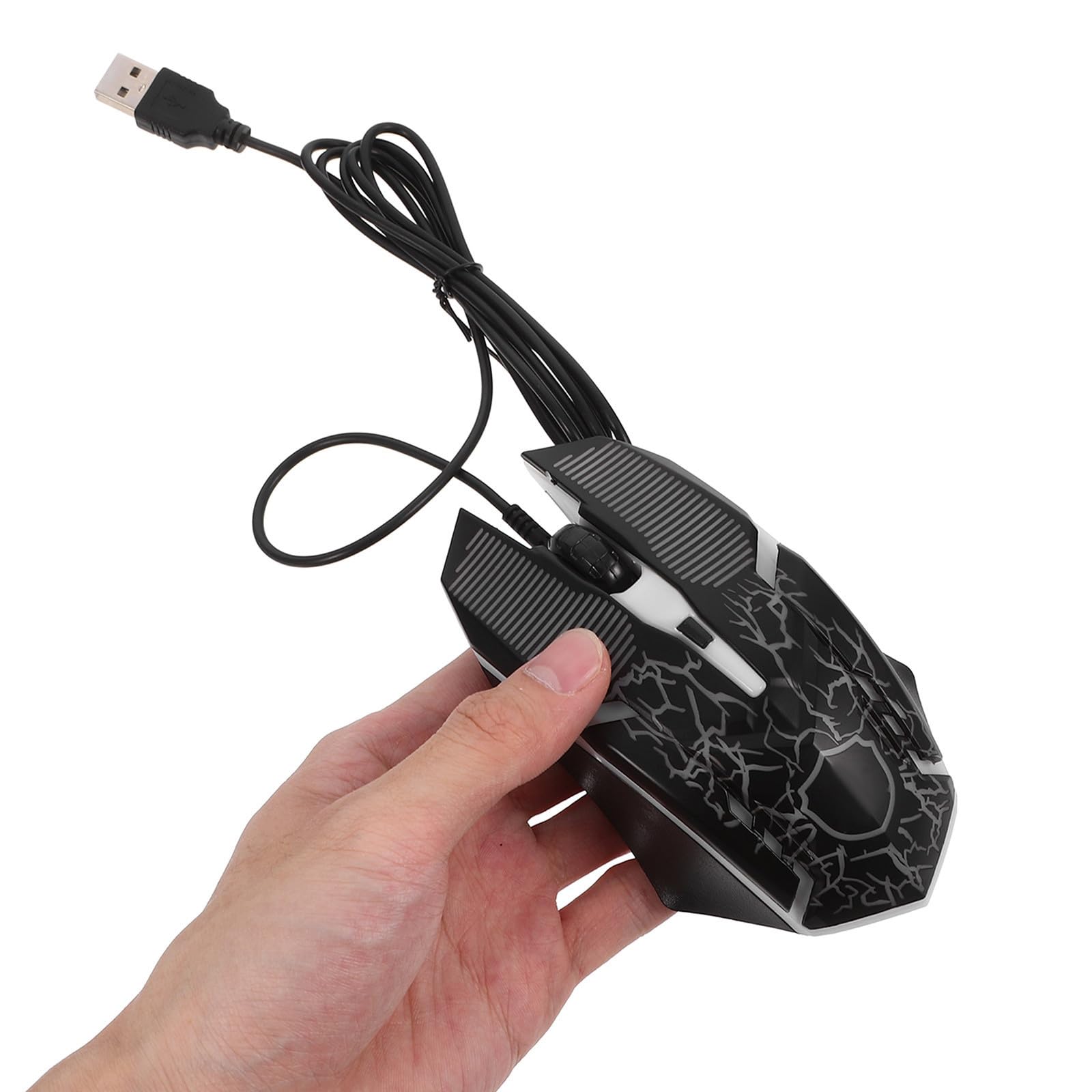 Teclado Mecánico Retroiluminado USB con Ratón, Kit Gaming Negro