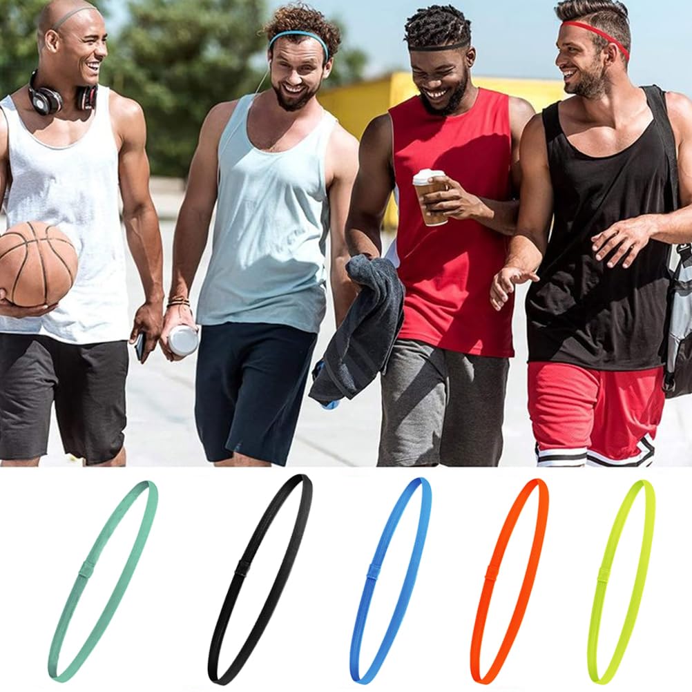 Opaski sportowe dla dzieci, 5 sztuk, elastyczne, antypoślizgowe, cienkie, dla chłopców i dziewczynek, do piłki nożnej, joggingu, jazdy na rowerze, fitnessu