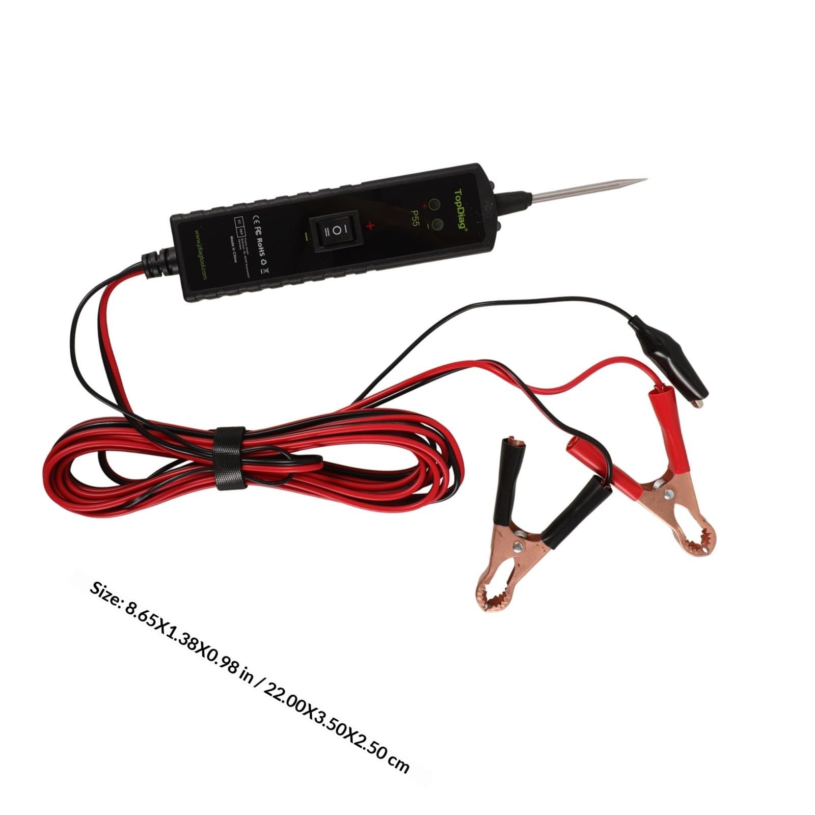 Comprobador de Circuitos Eléctricos para Coche, 12-24v, Metal