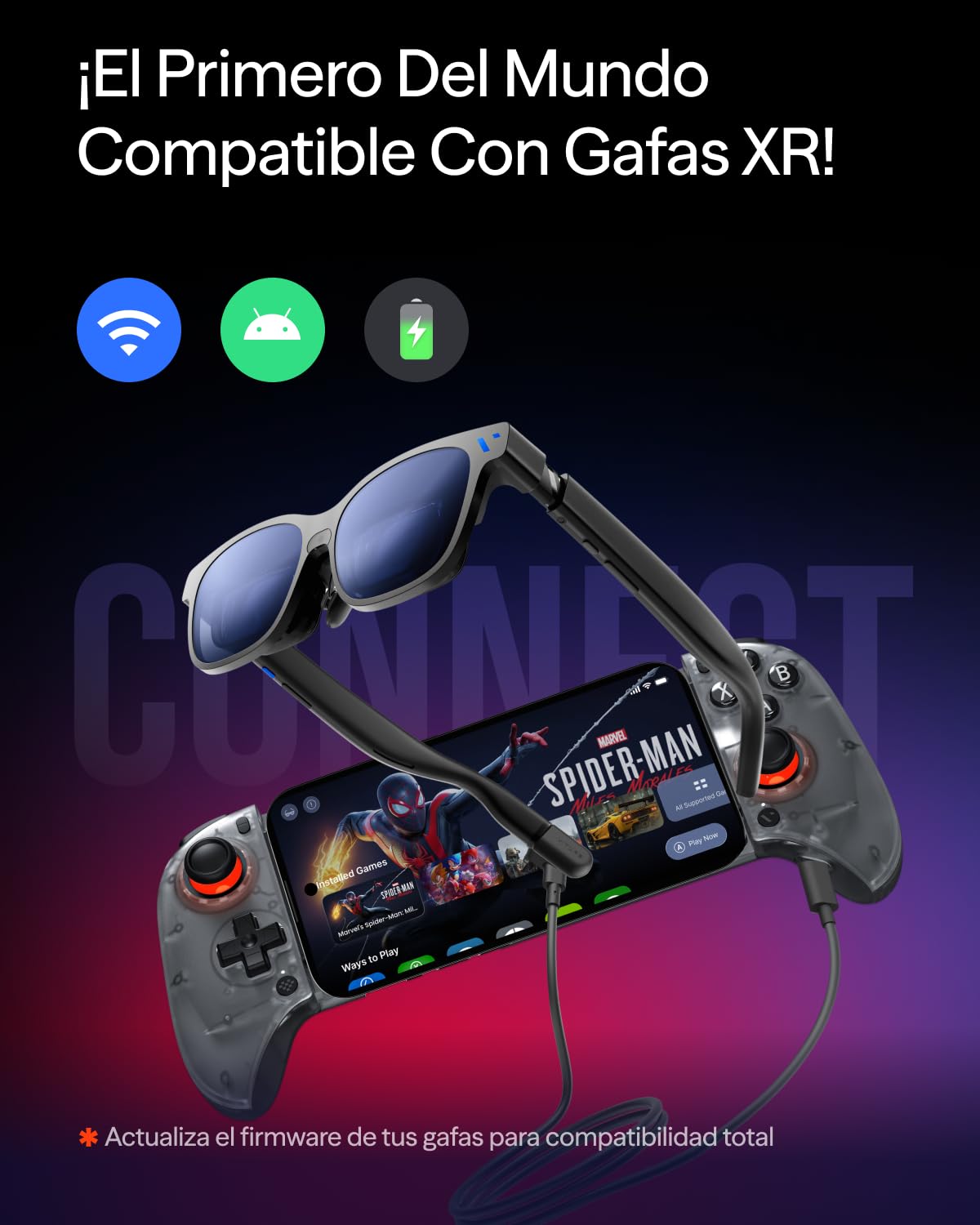 VITURE x 8BitDo Ultimate Mobile Gaming Controller - El Primero Del Mundo para Gafas XR | USB-C Latencia Mínima, Sticks de Efecto Hall, Carga Mientras Juegas, Rendimiento Profesional para Android