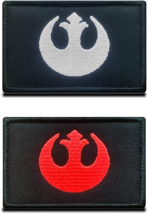 Zcketo 2 Pcs Military Tactical Patches for Movie Rebel Alliance Rebel Scum Hook and Loop Fasteners Embroidery Funny Emblem Tags Patch Patch for Attaching to Backpack Bag Cap Vest Collect