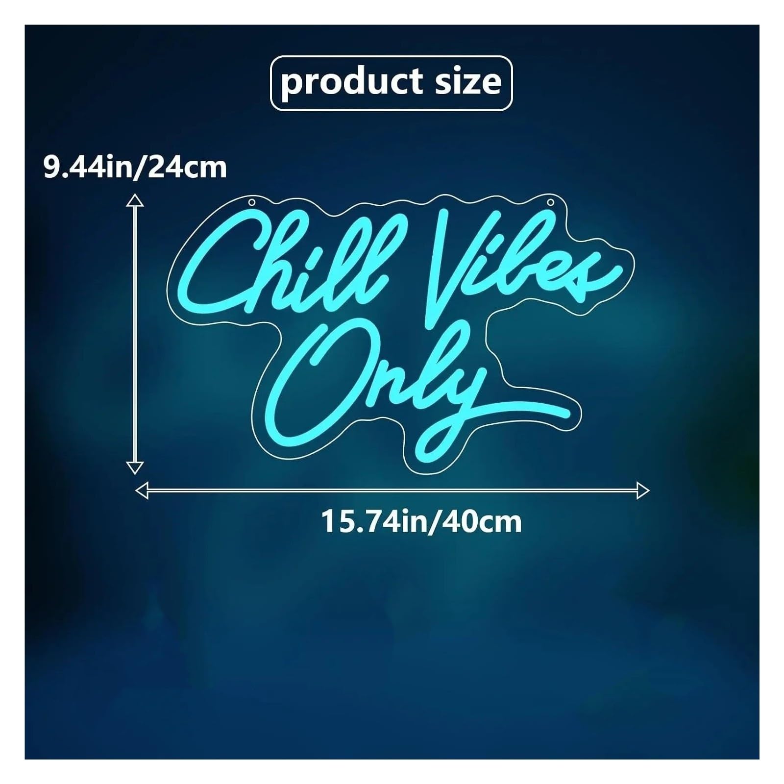 Decoración Lámparas Letrero De Neón LED Solo Chill Vibes