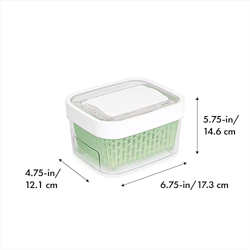 Miniatura 6 de OXO Good Grips GreenSaver Produce Keeper - Contenedor de almacenamiento grande, blanco y OXO, Good Grips