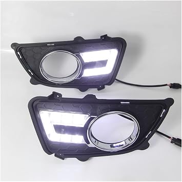 LED DRL Daytime Running Light Front Bumper Driving Fog Lamps Assembly Accessories Compatible With KIA Sportage 2011 2012 2013