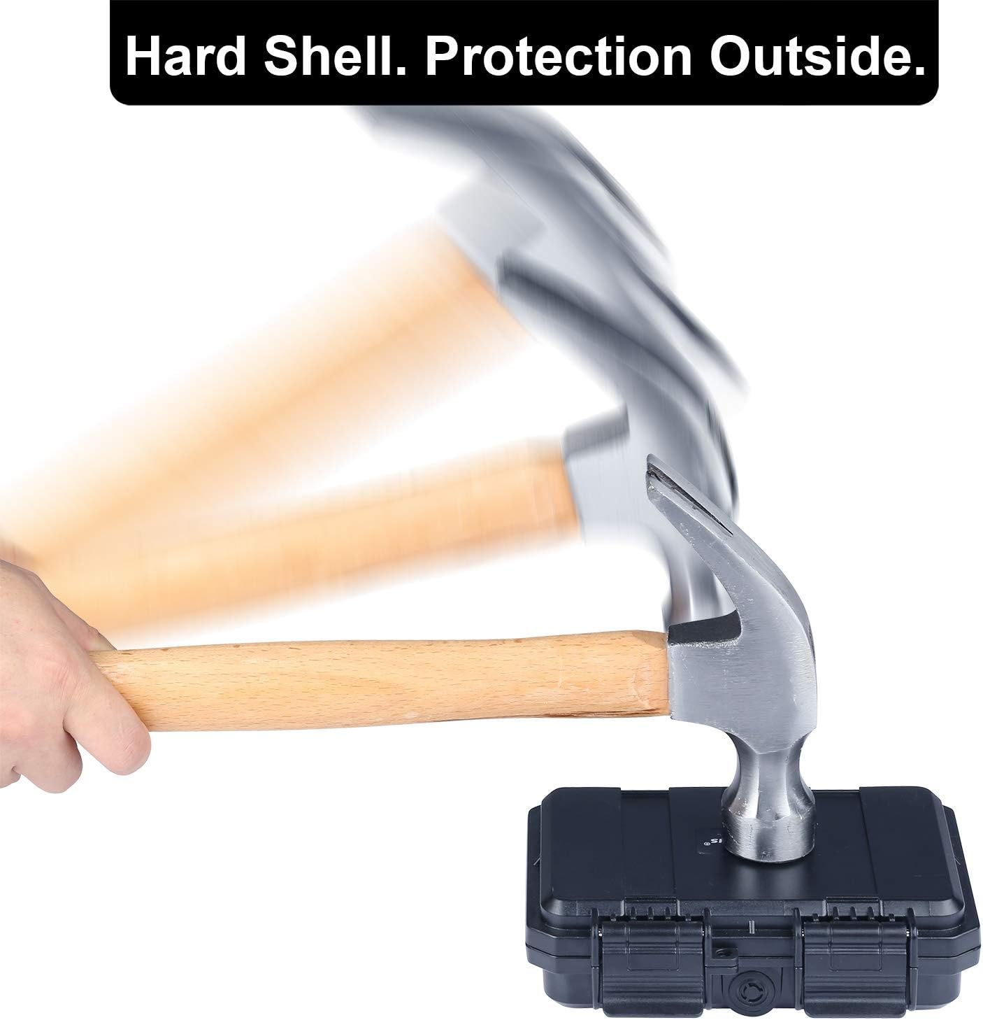 Lykus HC-1410 Mini Hard Case Dry Box with Foam Insert, Interior Size 5.51x3.54x1.46 inch, IP66 Splash-Proof, Suitable for cellphone, keys, cards, and small items - Image 5