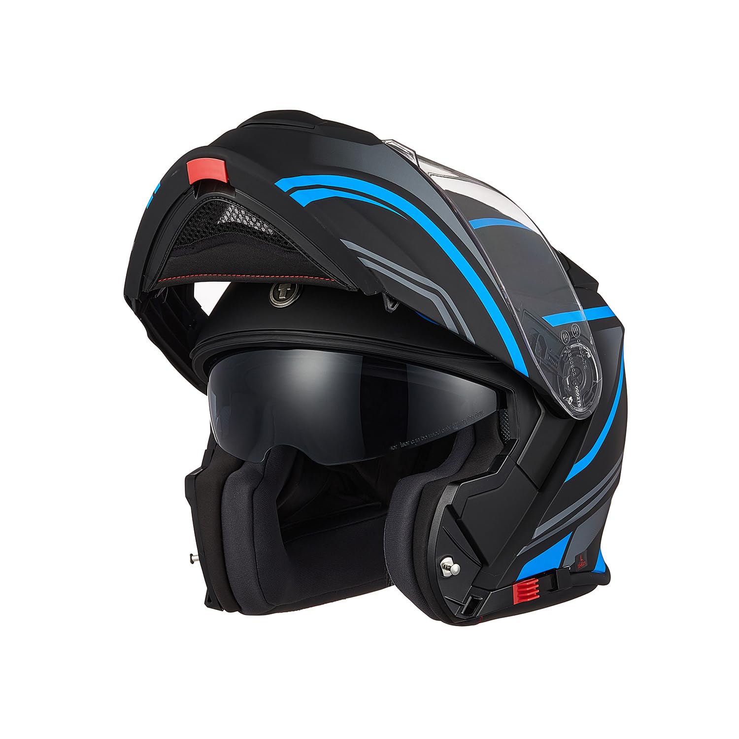 TORC Modular Moto Casco Integral Scooter Casco con Doble Visera ECE22-06 Aprobado