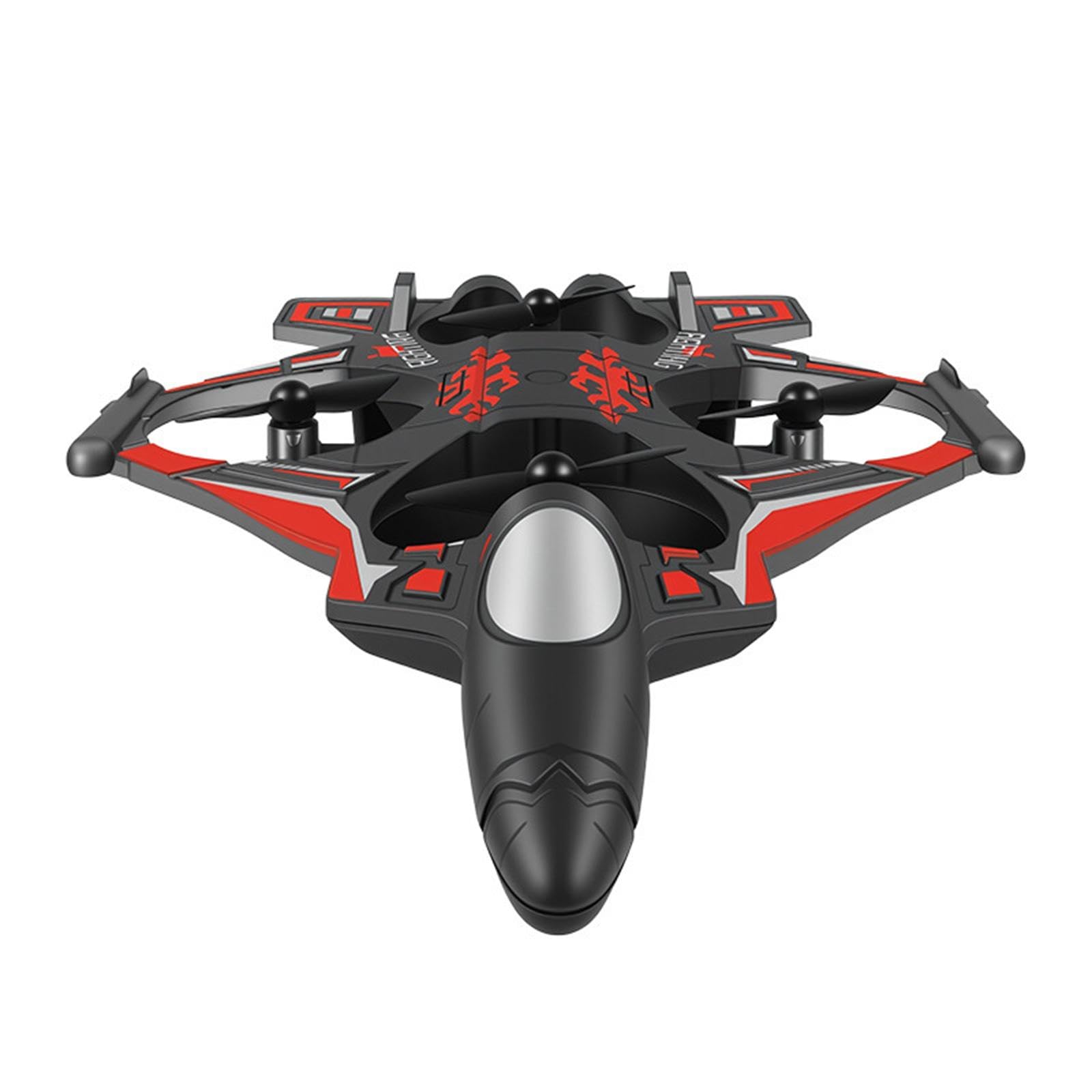 MagiDeal Aereo RC Portatile con Luce, Modello da Combattimento, RC per Bambini, Ragazzi, Adolescenti, Principianti, Regalo, Rosso 1 Batteria