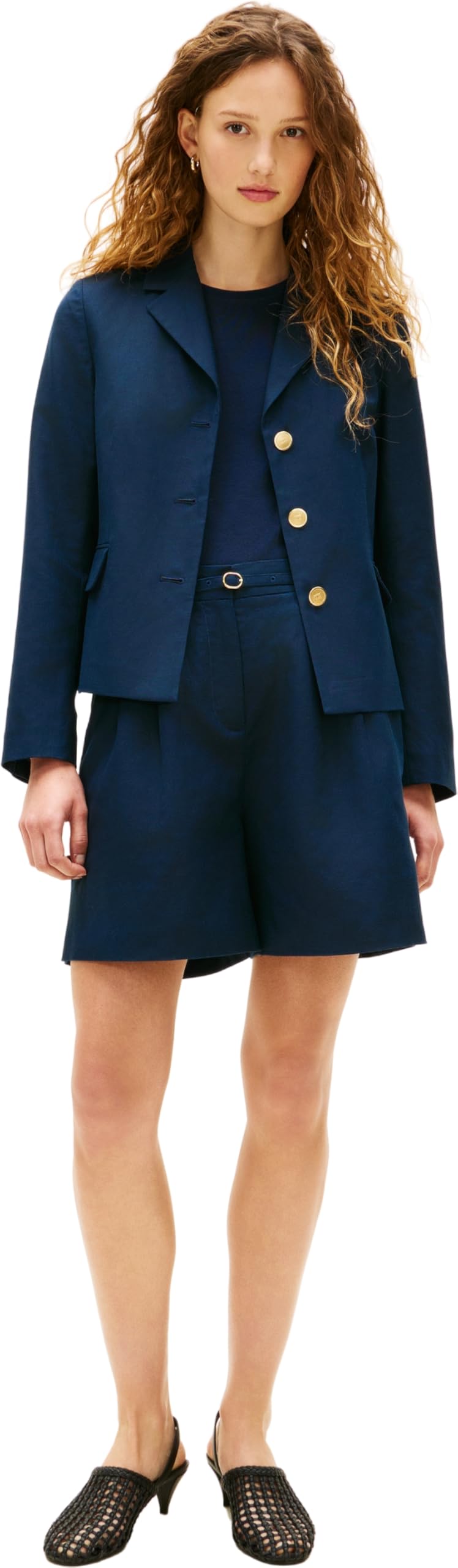 Tommy Hilfiger Linen Blend Slim Blazer Ww0ww49335 Americana Mujer (Pack de 1)
