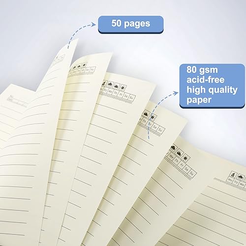 Miniatura 5 de Epakh 18 paquetes de cuadernos en espiral, cuadernos A5, 50 hojas de papel grueso y tapa dura de estraza a rayas para suministros de oficina, 5.5 x