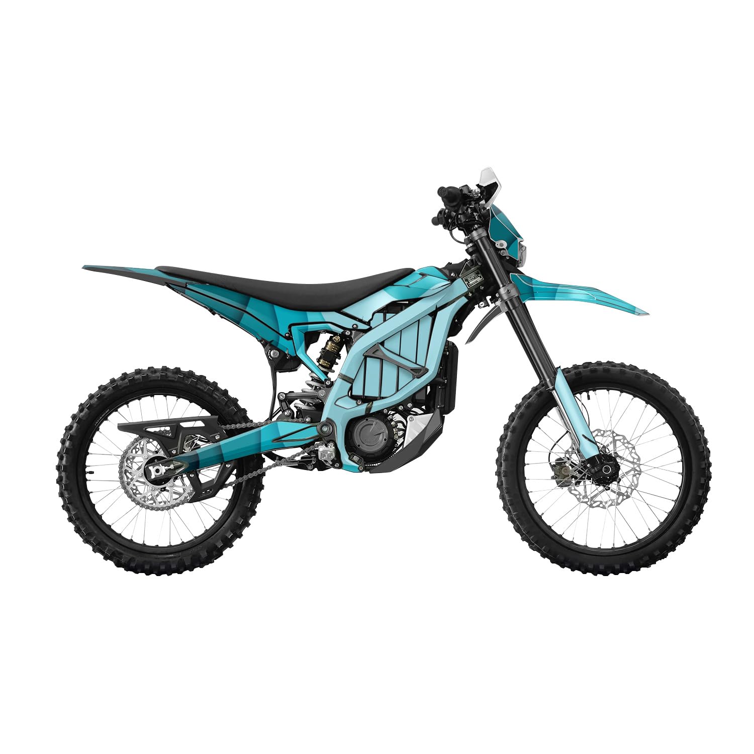 Surron Ultra Bee Graphics Kit Wrap - Papercraft Cyan - Sur-Ron Skin - Premium 3M Vinyl Protective Wrap Decal Cover - Easy to Apply | Crafted in The USA by MightySkins