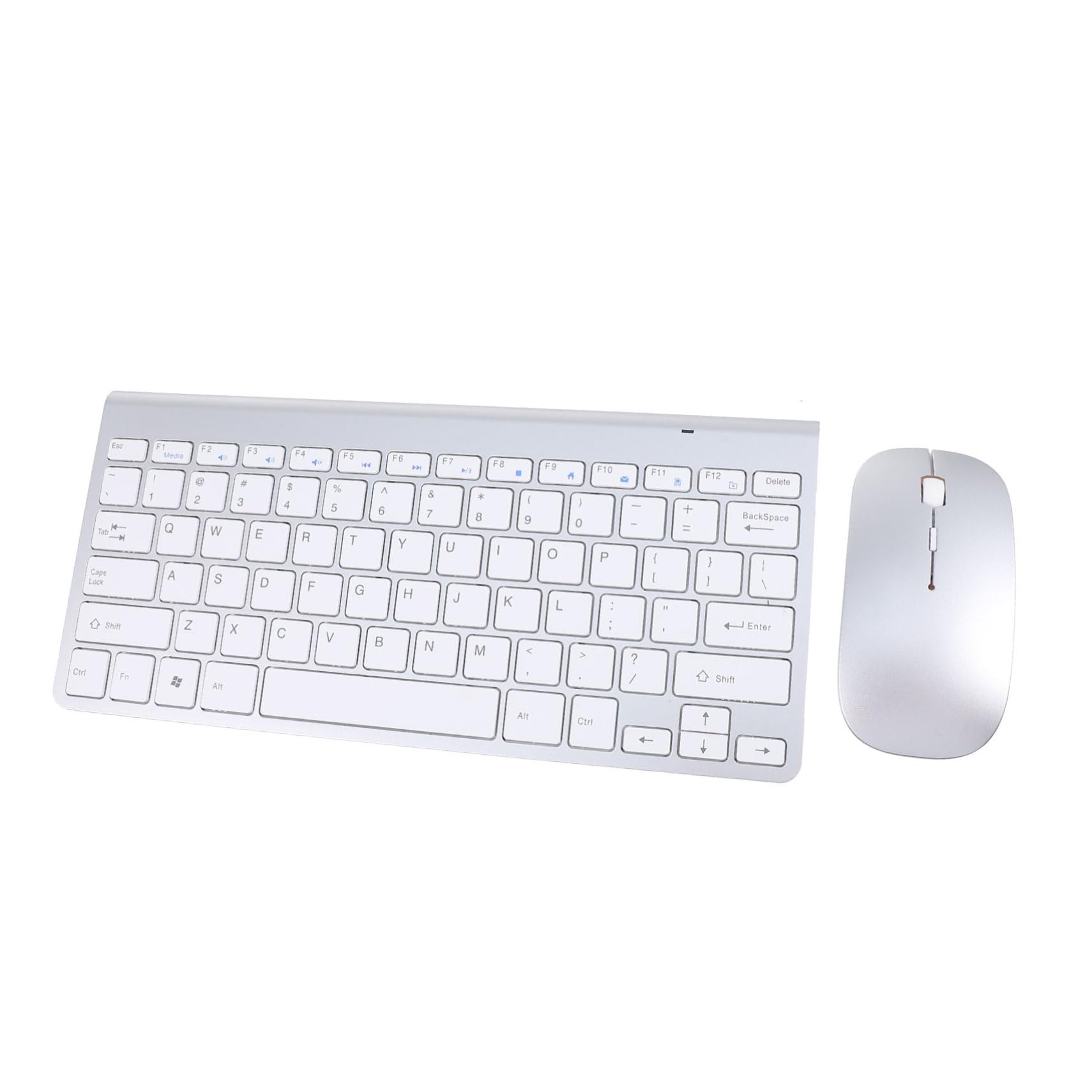NUOBESTY Tastiera Wireless e Mouse Combo Portatile Tastiera Mouse Wireless Ultrapiatta Per Notebook Desktop Smart Tv