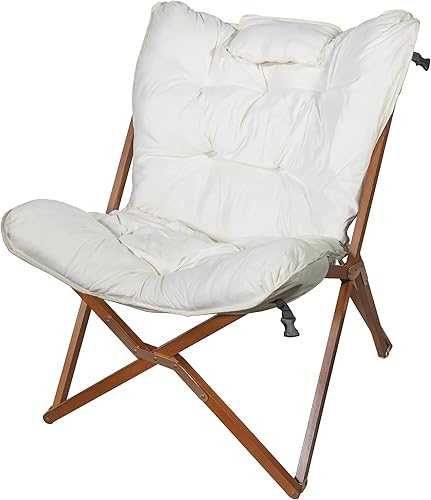 Zenithen Silla plegable de mariposa de madera para interiores, perfecta para dormitorios, dormitorios y salas de estar, uso para leer, escribir,