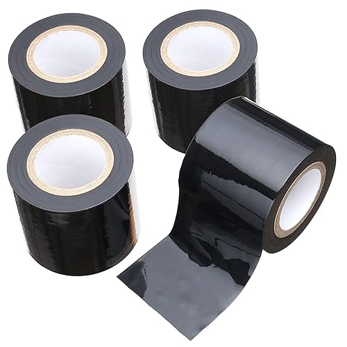 AKStore Fetish SM Adult Toy Sex Restraint Bondage Tape Static Electrostatic Tape (4 PCS-Black) - 4 Pcs-black