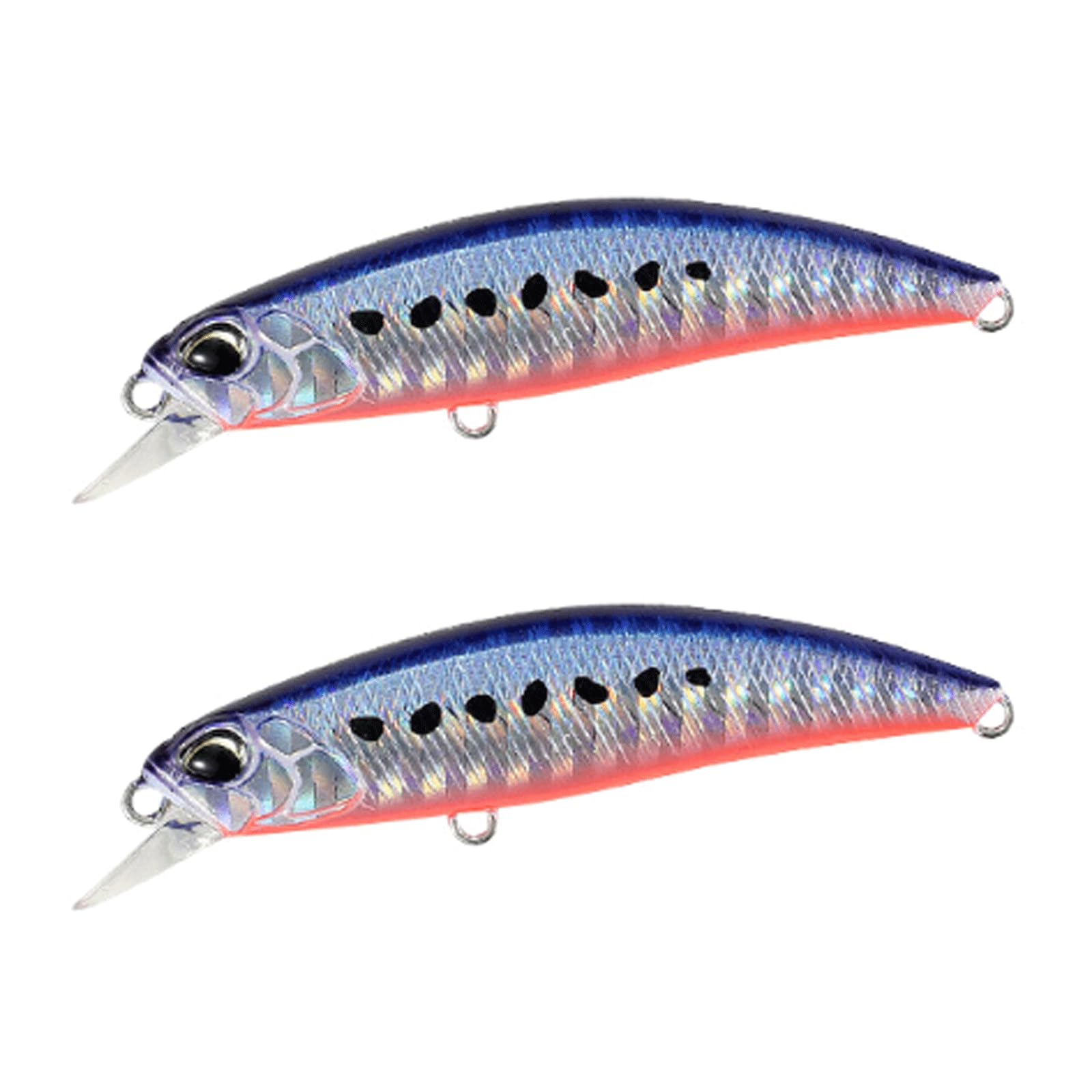 IvyLoutish Fishing Lure Bait 2 Pcs Mini Sinking Minnow Fishing Bait 60mm 6.5G Wobbler Bait Jerkbaits Peche Artificial Bait for Trout Bass Carp Fishing Fishing Tackle
