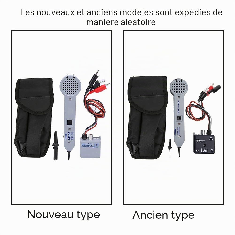 L'appareil de contrôle de câble, câbles 200EP de haute précision durables câblent l'amplificateur inductif de générateur de tonalité de testeur avec le volume réglable avec le sac