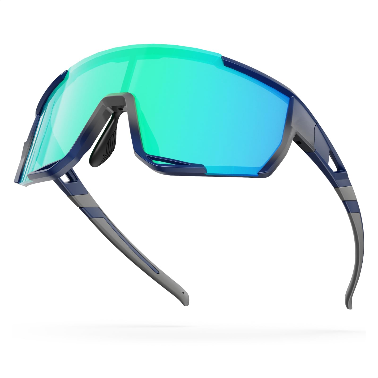 HooYok Polarized Sports Sunglasses for Men Women Youth Baseball Cycling Running Biking Fishing Glasses Mute Bowland Green