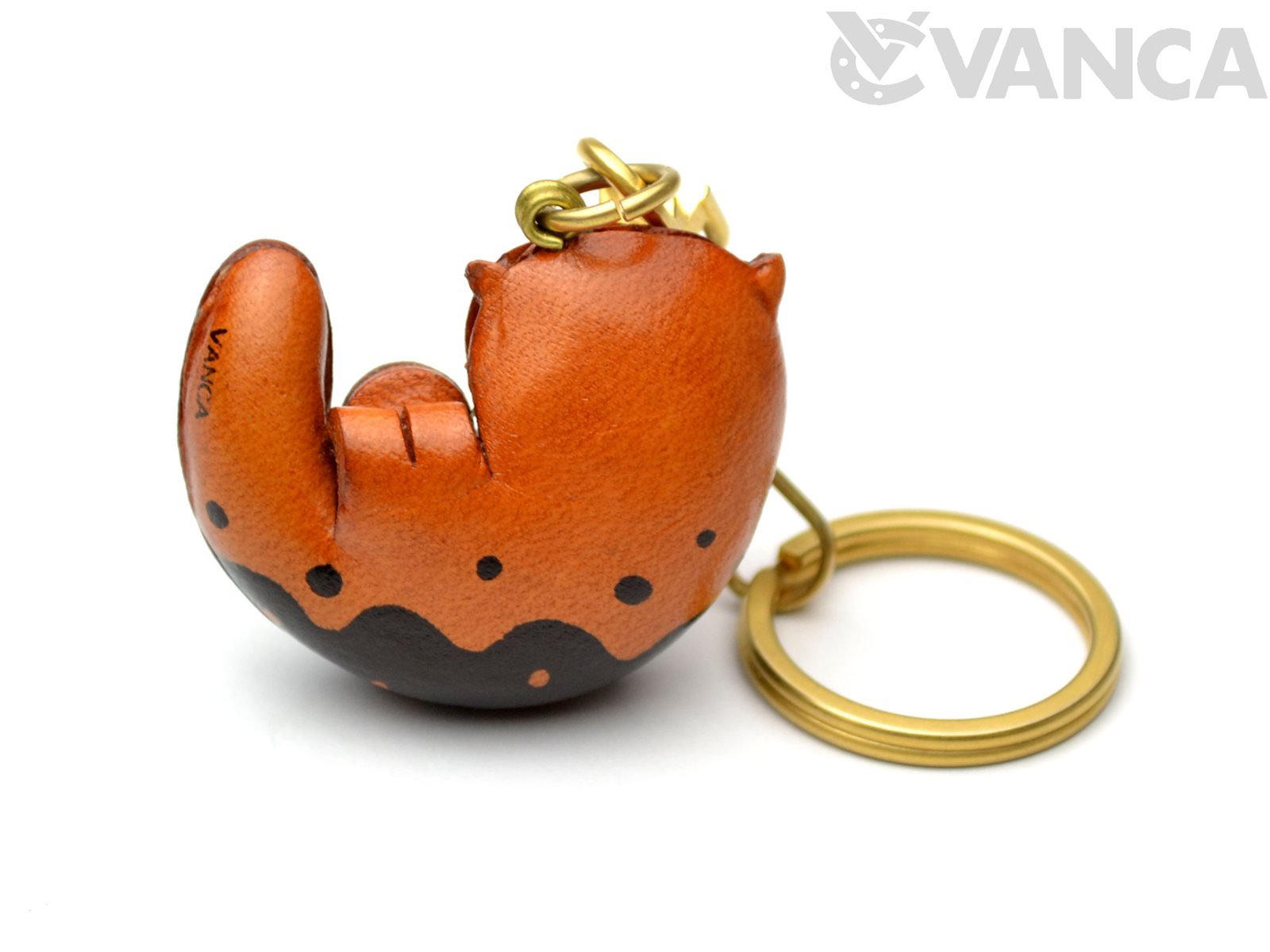 Sea-otter Leather Fish/Sea Animal KH Keychain VANCA CRAFT-Collectible keyring Made in Japan