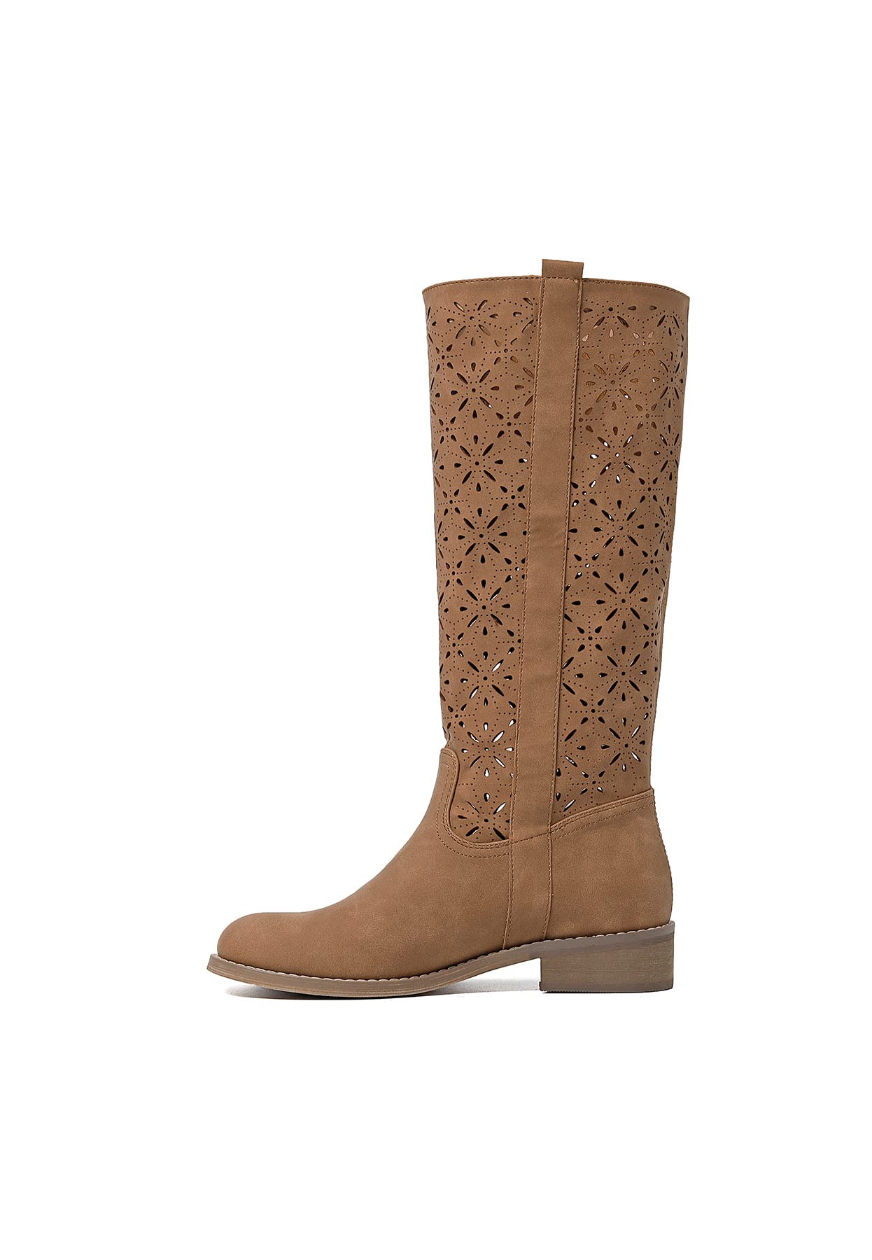 QUEEN HELENA Stivali Traforati Semplici Classici con Tacco Basso Donna X28-106