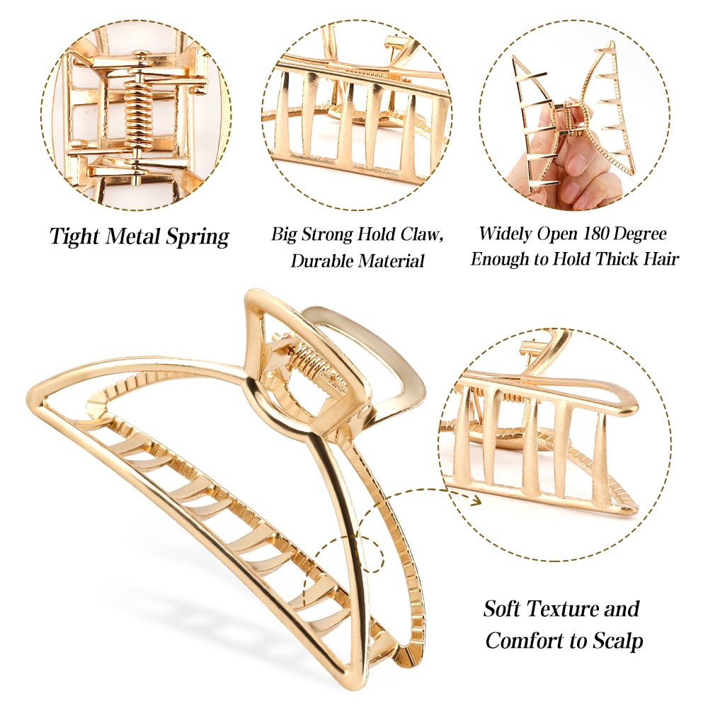 Fermagli per capelli da donna in metallo argento oro clip per capelli artiglio clip per capelli grandi fermagli per capelli clip per capelli clip per capelli clip per capelli per regali spessi per