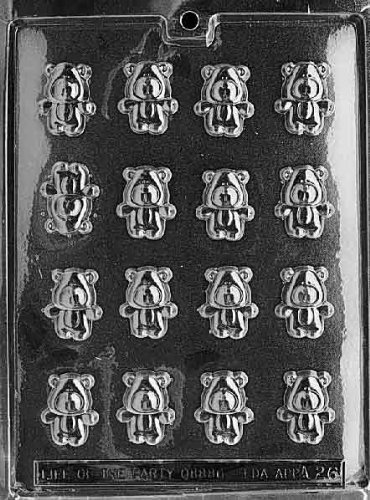 Preegle A026 Bite Size Teddy Bears Chocolate Candy Mold by PREEGLE