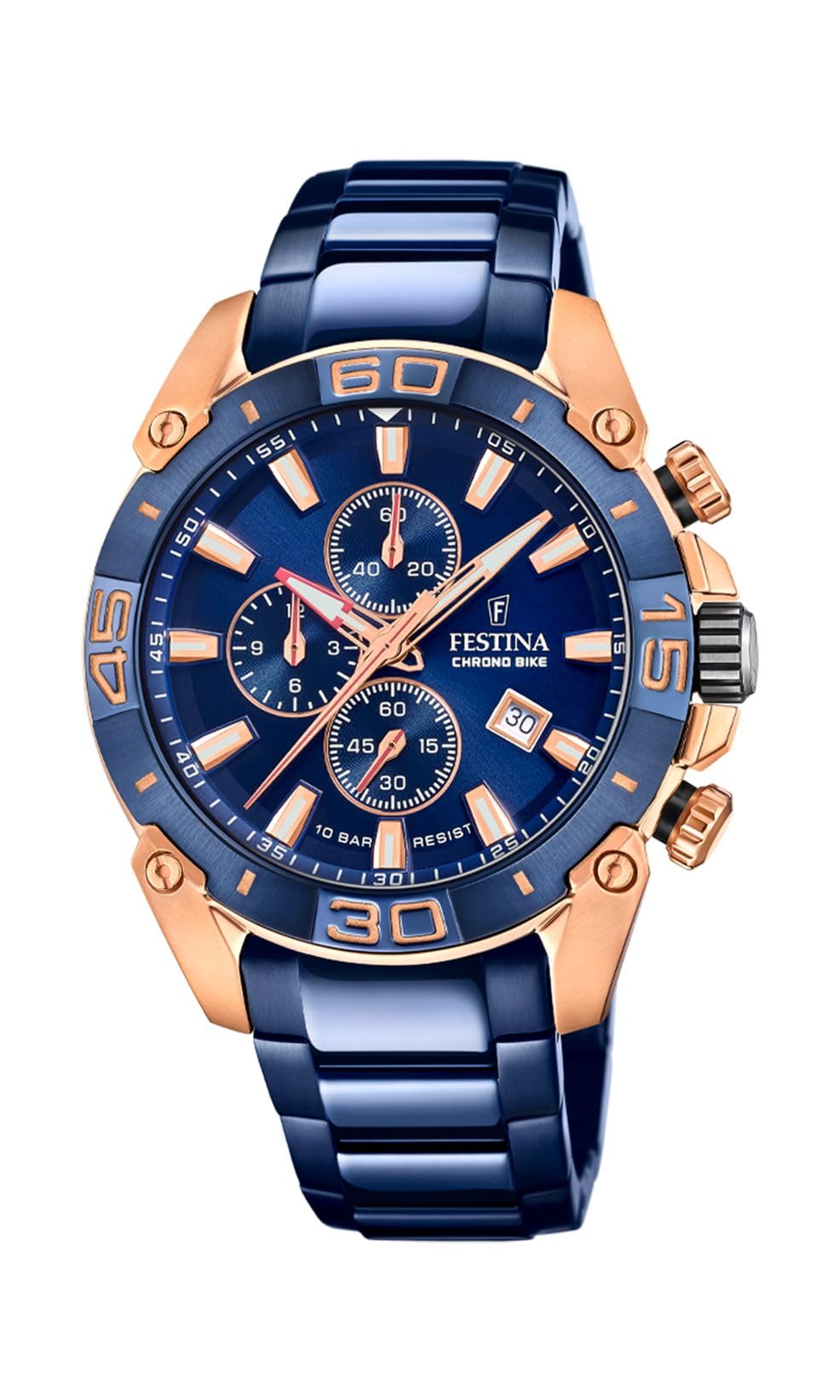 Festina Herrenuhr Analog aus Edelstahl 316l Blau F20711/1
