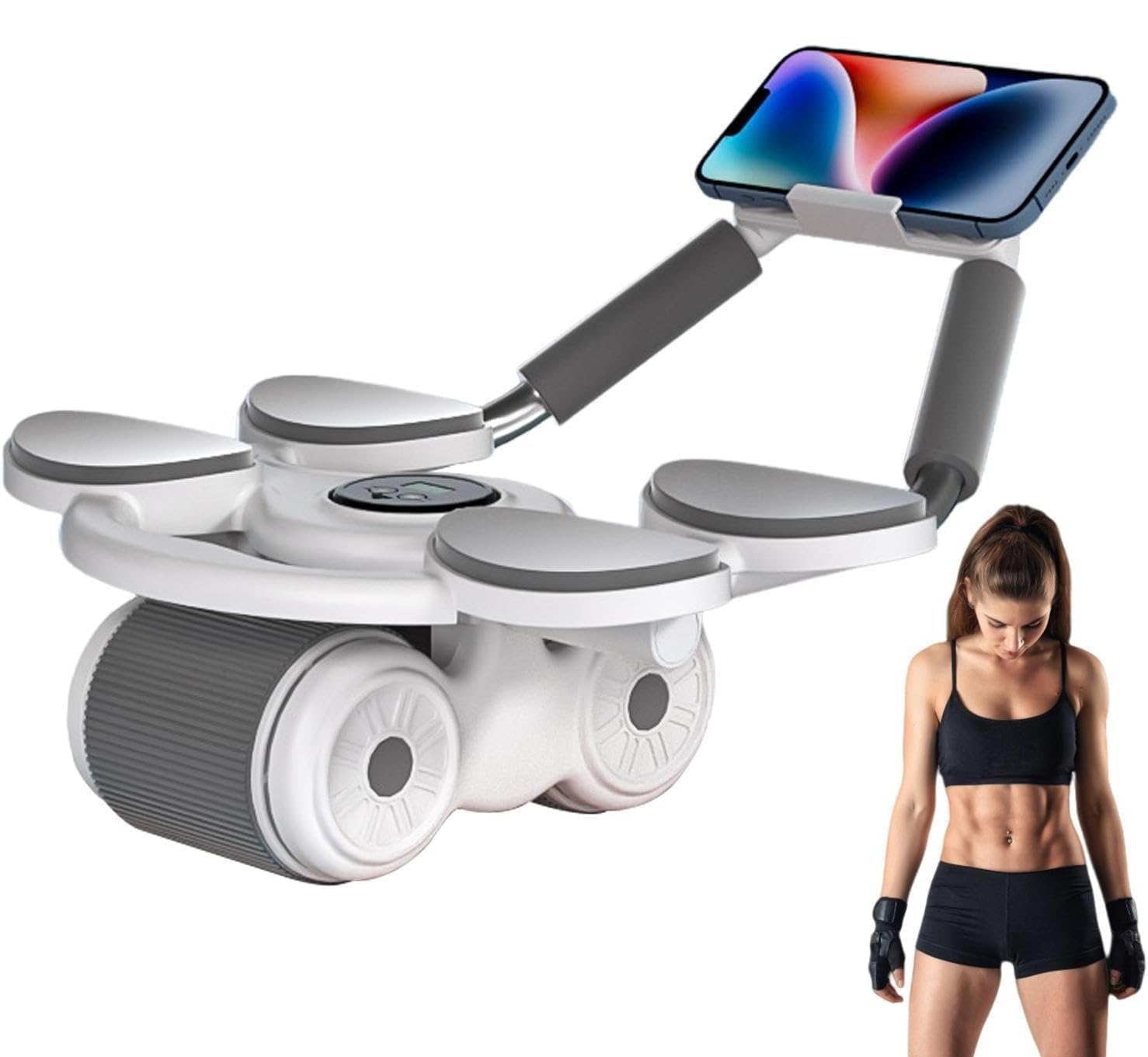 JUKKRE Elbow Support Automatic Rebound Abdominal Wheel，Ab Roller for Abdominal Exercise Machine，Abs Workout Equipment，Dolly Core Strengthening Trainer Fitness Belly Training (B0CLTYF9GD) Amazon Price History, Amazon Price Tracker