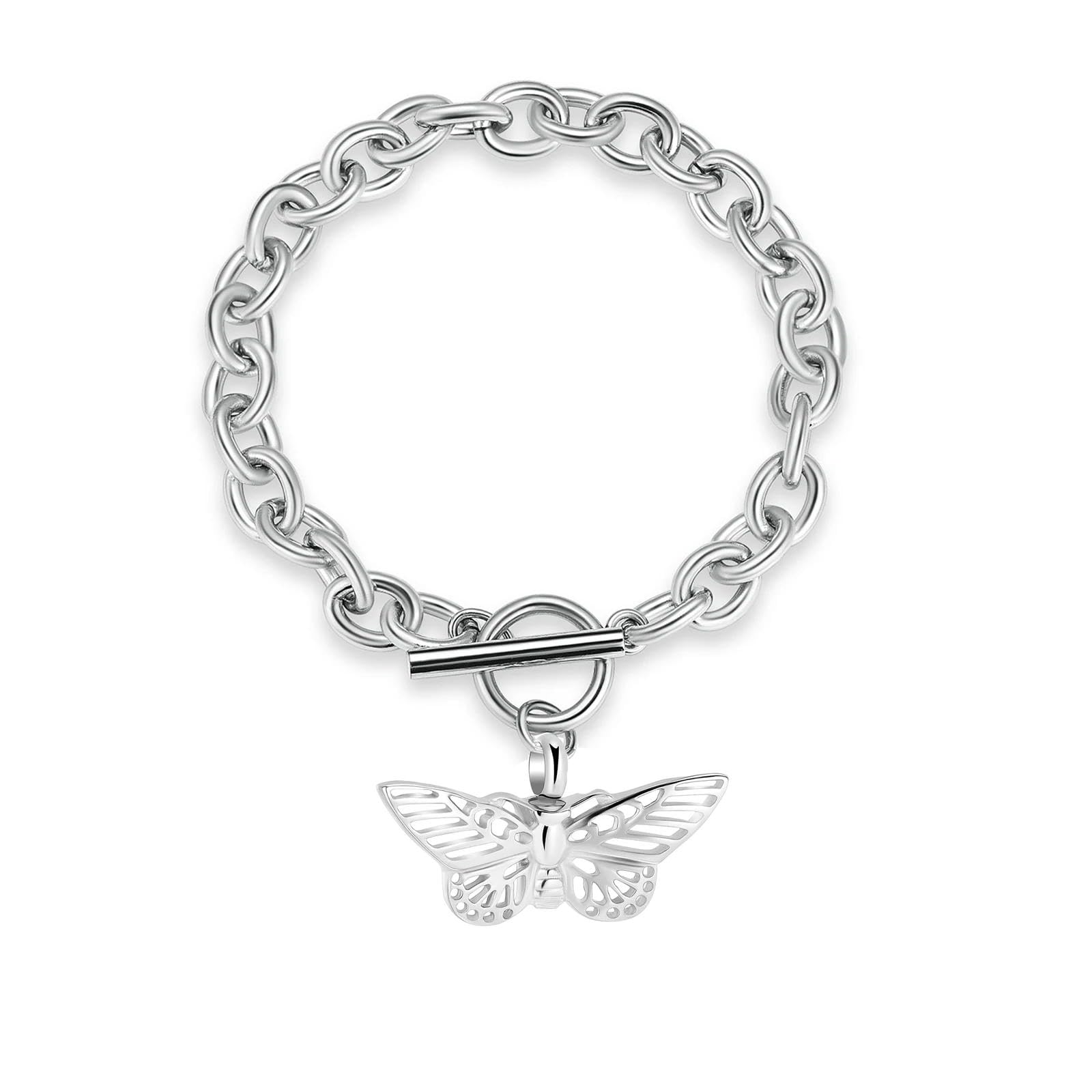 Porte-cendres souvenir en acier étanche : le bracelet papillon pour surmonter le manque