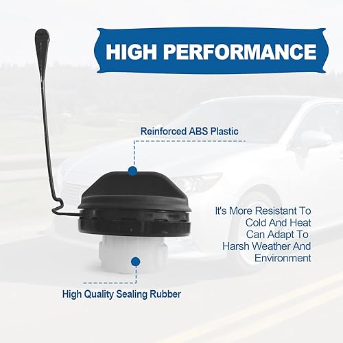 Miniatura 4 de Tapa de llenado del depósito de combustible y tapa de gasolina, compatible con 4Runner, Avalon, Camry, Corolla, Highlander, Sequoia, Sienna, Solara,
