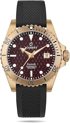 BODERRY Original Japanese Automatic Dive Watches for Men,Bronze Case with Sapphire Crystal -100M Waterproof Mens Mechanical Wrist Watches with Rotating Bezel & Screw Down Crown...