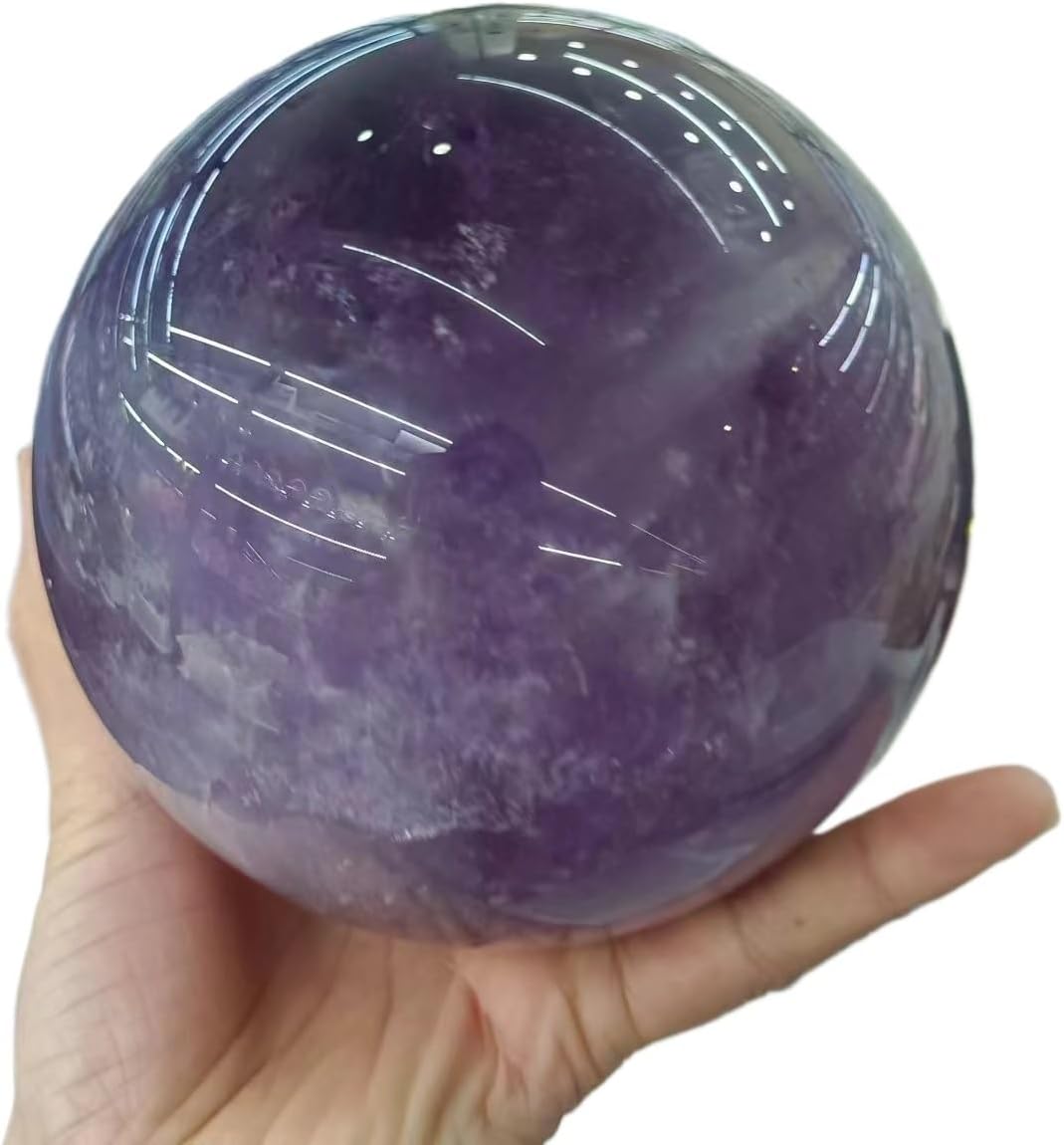 Stone Purple Quartz Crystal Ball,Amethyst Ball, Stone,Divination Ball(Size:500-600g)