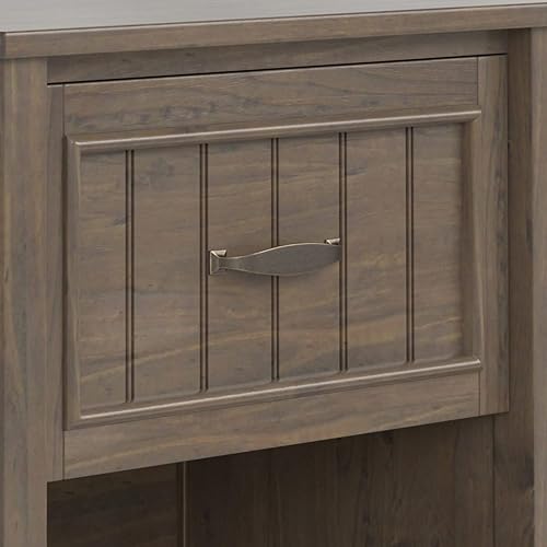 Miniatura 10 de SIMPLIHOME Lev Mesita de noche de transición de madera maciza de 24 pulgadas de ancho, color marrón ahumado, para sala de estar y dormitorio