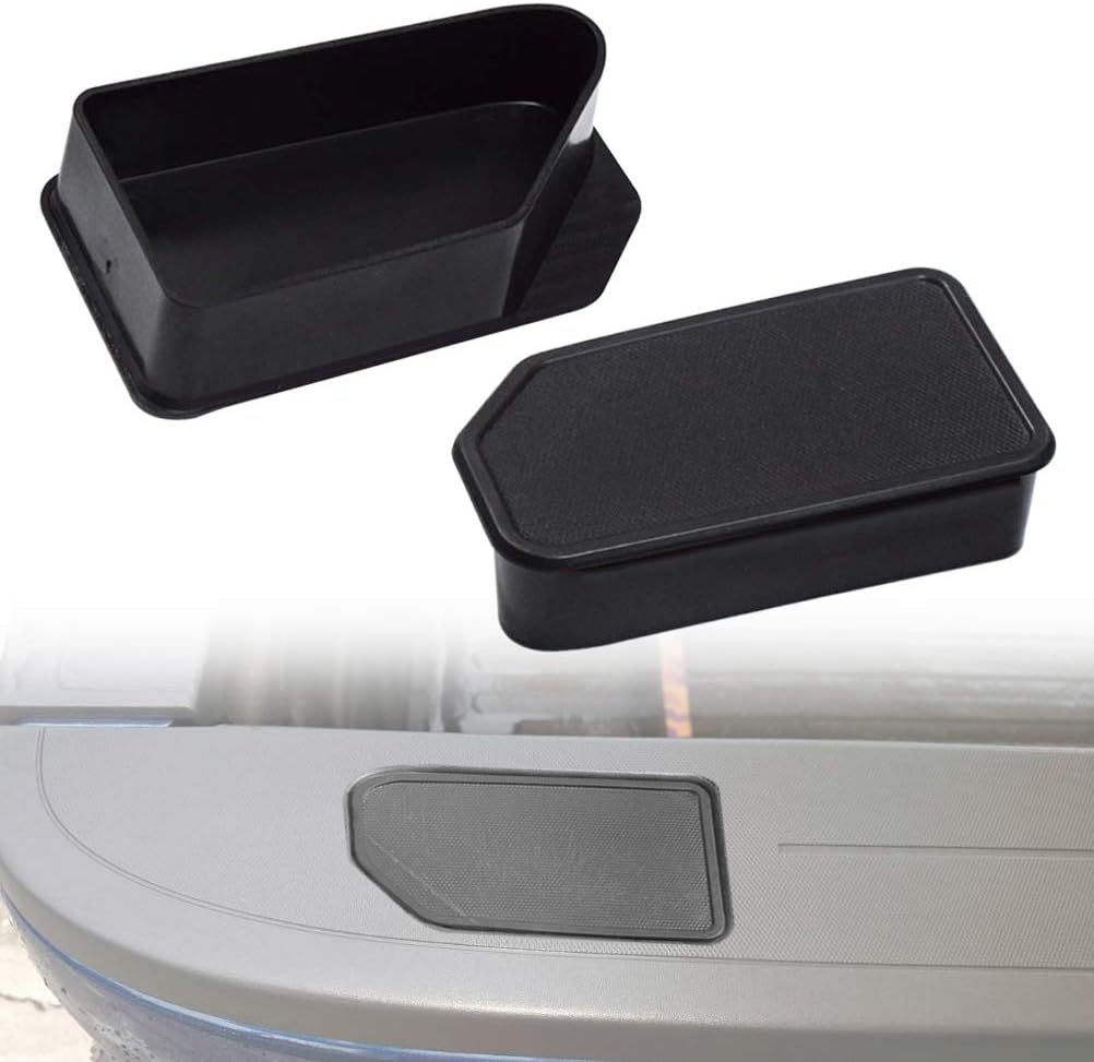 Fits for 2014-2018 GMC Sierra Chevy Silverado Truck Bed Rail Stake Pocket Covers Caps Rail Hole Plugs Odd Shaped-A Pair