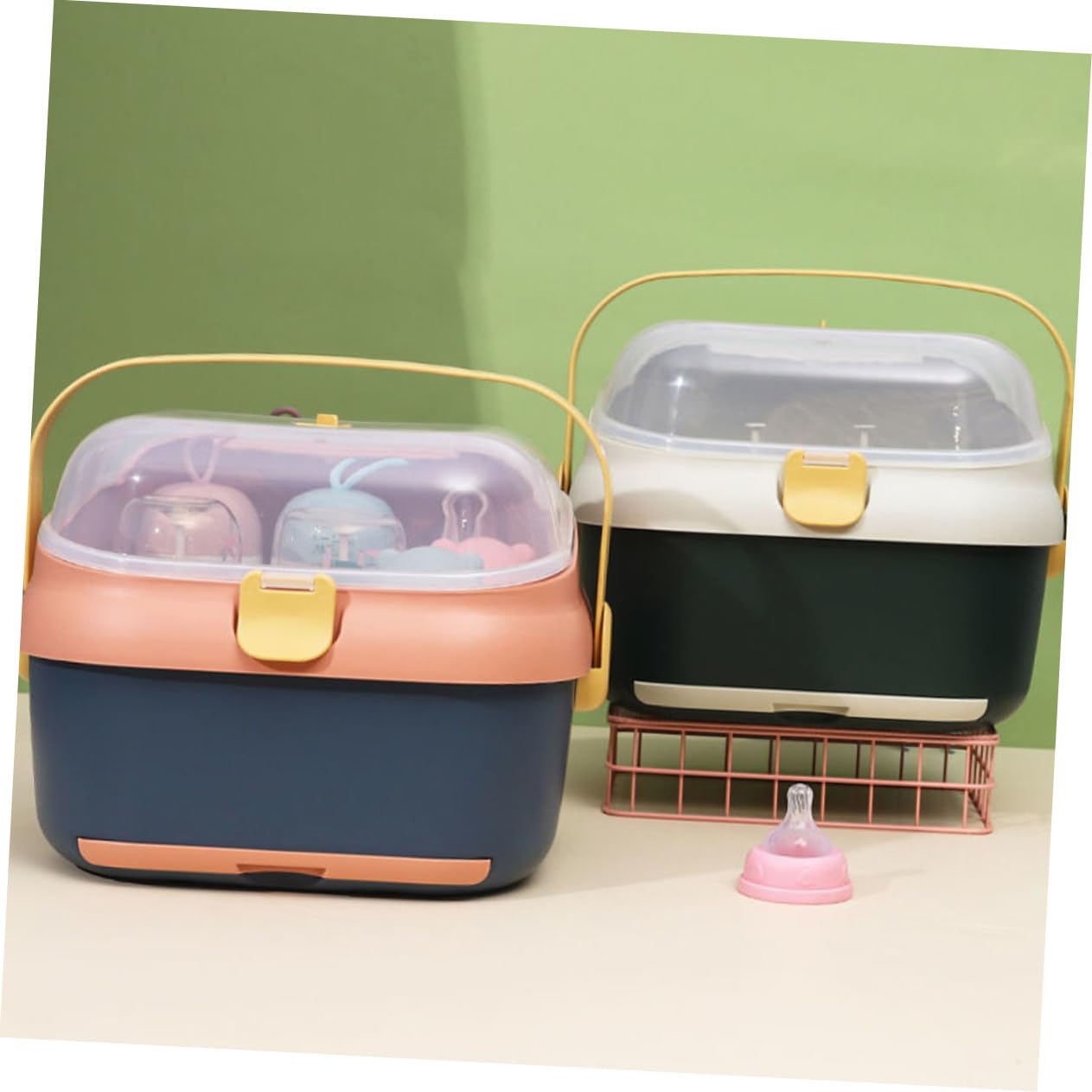 Babyflaschen Trockenbox Großformat Mit Deckel Staubdicht Babyflaschenhalter Aufbewahrungsbox Frei Multifunktional Für Babypflege Und Flaschenreinigung