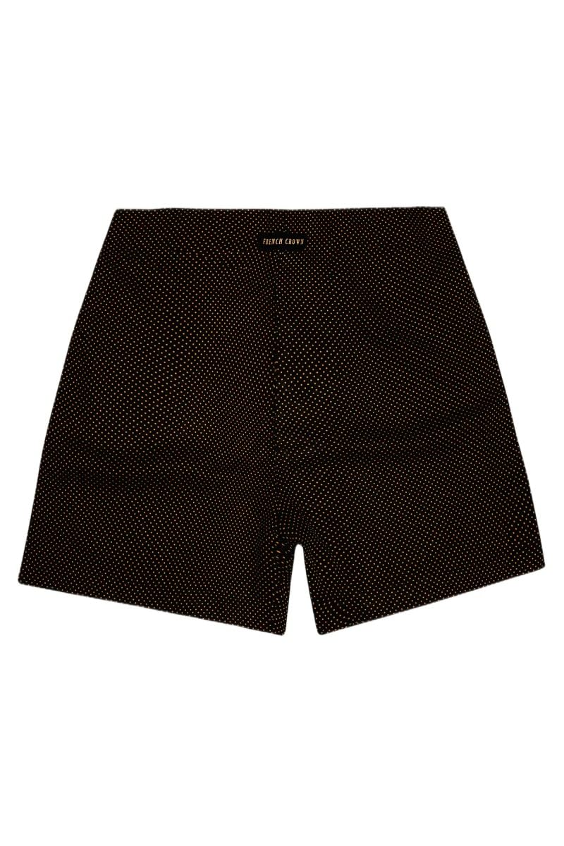 Jade Black with Brownish Orange Dots Textured Premium Cotton Boxer-image-10