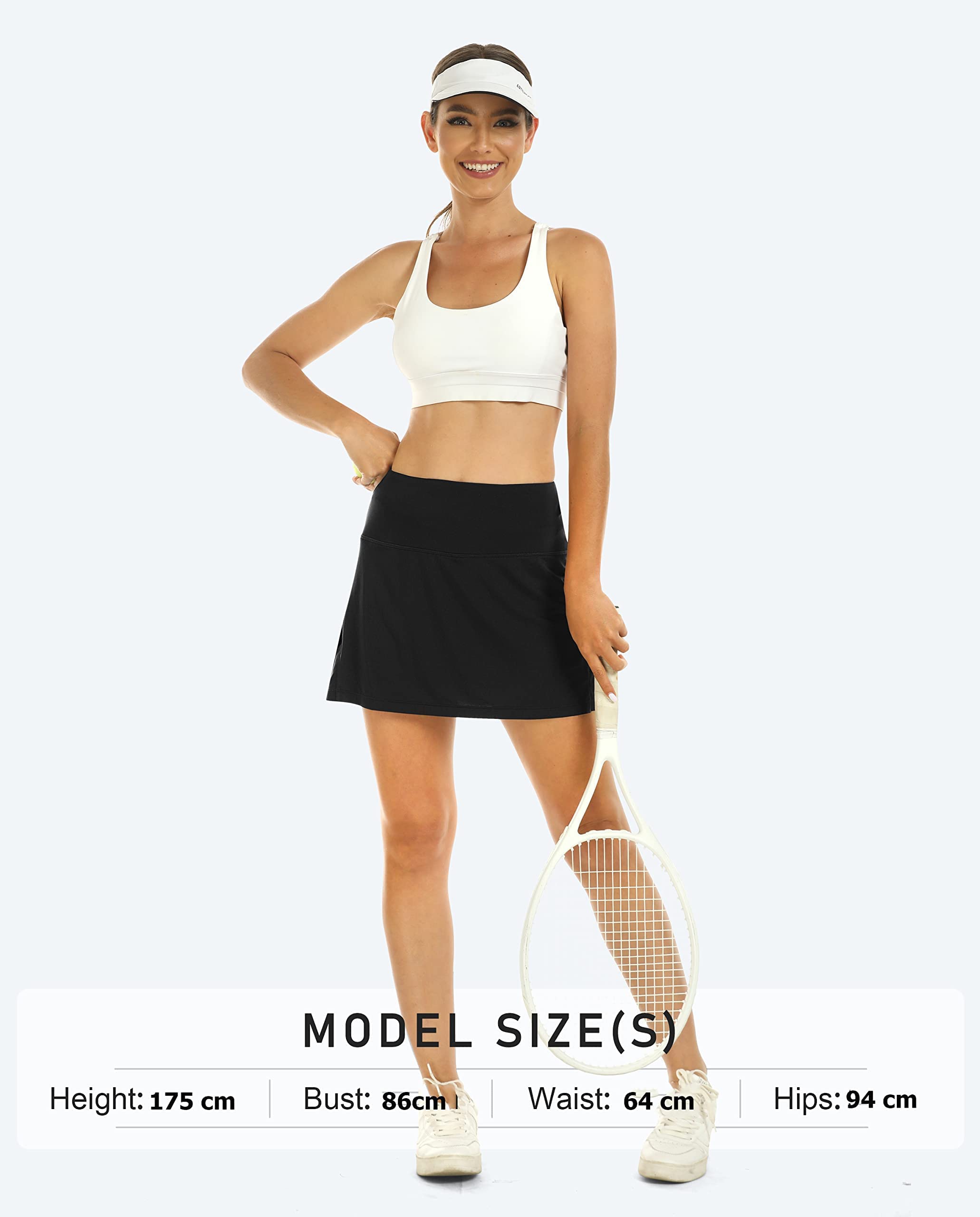MoFiz Jupe Short Tennis Femme Sport Golf Mini Jupe Plissée Courte avec Poche Skort