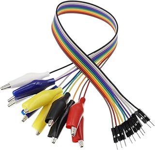 1PCS Alligator Clip to Wire 10-Pin Male Alligator Clip to Jumper 10-Pin Female Test Wire (Color : 30mm Male Head)