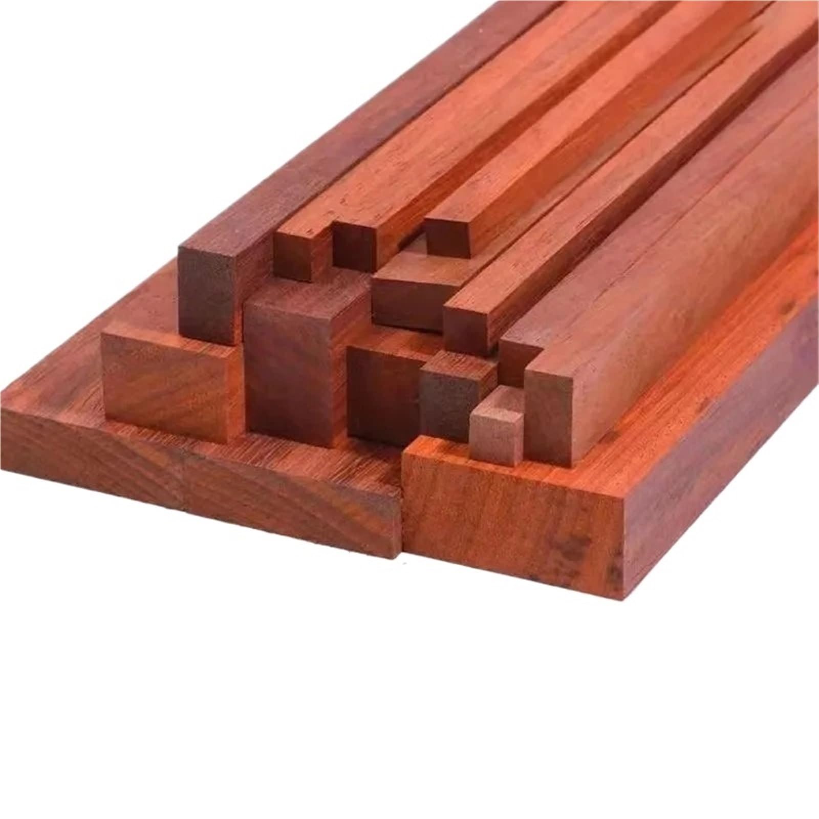 Palos Madera Manualidades Tiras largas de Palisandro Rojo, Madera Dura, Tiras cuadradas, modelismo Artesanal, Tallado(40x4x4cm)